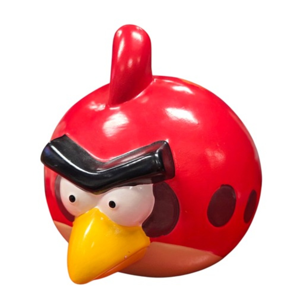 2009 Rovio Entertainment Angry Birds Red J Bird Ceramic Piggy Bank